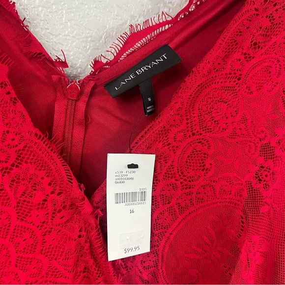 Lane Bryant Lace Faux Wrap Dress - Picture 6 of 8